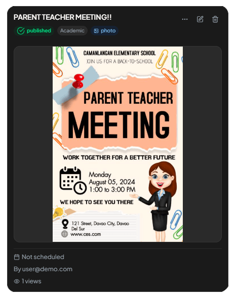 Parent Teacher Meeting