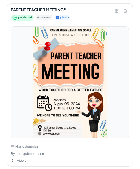 Parent Teacher Meeting